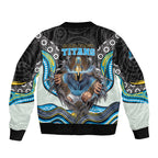 Gold Coast Titans Bomber Jacket The Scream of Lightning Eyes - Indigenous Dot Ripping Effect