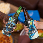 Gold Coast Titans 4 in 1 Can Cooler Tumbler The Scream of Lightning Eyes - Indigenous Dot Ripping Effect