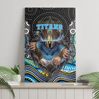Gold Coast Titans Canvas Wall Art The Scream of Lightning Eyes - Indigenous Dot Ripping Effect