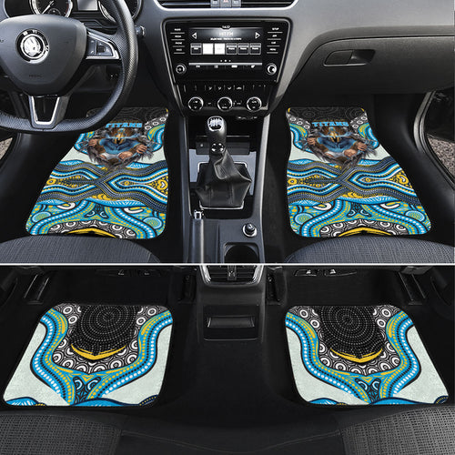 Gold Coast Titans Car Mats The Scream of Lightning Eyes - Indigenous Dot Ripping Effect