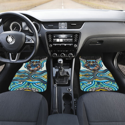 Gold Coast Titans Car Mats The Scream of Lightning Eyes - Indigenous Dot Ripping Effect