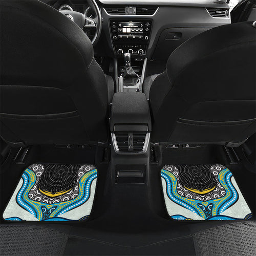 Gold Coast Titans Car Mats The Scream of Lightning Eyes - Indigenous Dot Ripping Effect