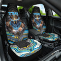 Gold Coast Titans Car Seat Cover The Scream of Lightning Eyes - Indigenous Dot Ripping Effect