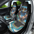 Gold Coast Titans Car Seat Cover The Scream of Lightning Eyes - Indigenous Dot Ripping Effect