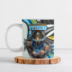 Gold Coast Titans Ceramic Mug The Scream of Lightning Eyes - Indigenous Dot Ripping Effect
