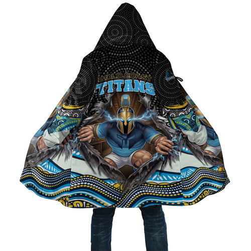 Gold Coast Titans Cloak The Scream of Lightning Eyes - Indigenous Dot Ripping Effect
