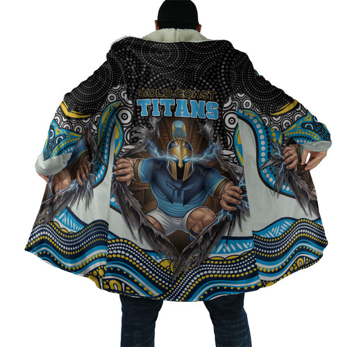 Gold Coast Titans Cloak The Scream of Lightning Eyes - Indigenous Dot Ripping Effect