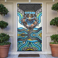Gold Coast Titans Door Cover The Scream of Lightning Eyes - Indigenous Dot Ripping Effect