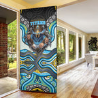Gold Coast Titans Door Cover The Scream of Lightning Eyes - Indigenous Dot Ripping Effect