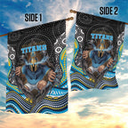 Gold Coast Titans Garden Flag The Scream of Lightning Eyes - Indigenous Dot Ripping Effect