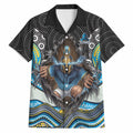 Gold Coast Titans Hawaiian Shirt The Scream of Lightning Eyes - Indigenous Dot Ripping Effect