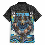 Gold Coast Titans Hawaiian Shirt The Scream of Lightning Eyes - Indigenous Dot Ripping Effect