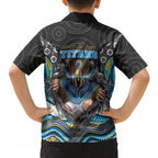 Gold Coast Titans Hawaiian Shirt The Scream of Lightning Eyes - Indigenous Dot Ripping Effect