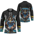 Gold Coast Titans Hockey Jersey The Scream of Lightning Eyes - Indigenous Dot Ripping Effect