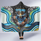 Gold Coast Titans Hooded Blanket The Scream of Lightning Eyes - Indigenous Dot Ripping Effect