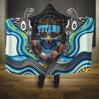 Gold Coast Titans Hooded Blanket The Scream of Lightning Eyes - Indigenous Dot Ripping Effect