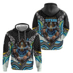 Gold Coast Titans Hoodie The Scream of Lightning Eyes - Indigenous Dot Ripping Effect