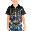 Gold Coast Titans Kid Hawaiian Shirt The Scream of Lightning Eyes - Indigenous Dot Ripping Effect