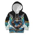 Gold Coast Titans Kid Hoodie The Scream of Lightning Eyes - Indigenous Dot Ripping Effect