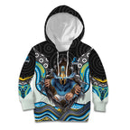 Gold Coast Titans Kid Hoodie The Scream of Lightning Eyes - Indigenous Dot Ripping Effect