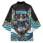 Gold Coast Titans Kimono The Scream of Lightning Eyes - Indigenous Dot Ripping Effect