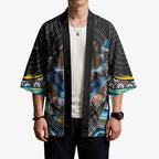 Gold Coast Titans Kimono The Scream of Lightning Eyes - Indigenous Dot Ripping Effect
