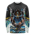 Gold Coast Titans Long Sleeve Shirt The Scream of Lightning Eyes - Indigenous Dot Ripping Effect