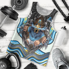 Gold Coast Titans Men Tank Top The Scream of Lightning Eyes - Indigenous Dot Ripping Effect