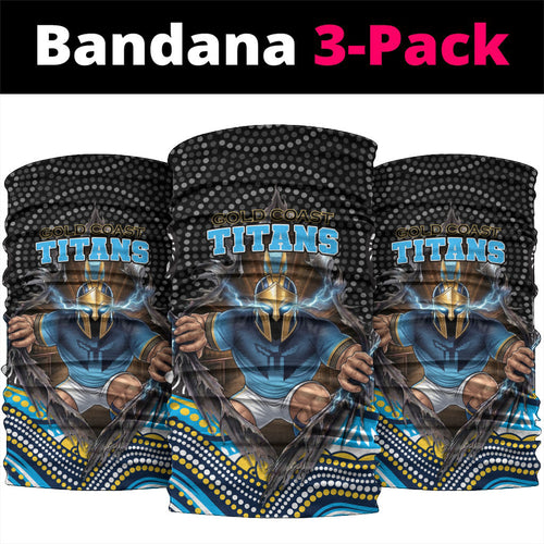 Gold Coast Titans Neck Gaiter The Scream of Lightning Eyes - Indigenous Dot Ripping Effect