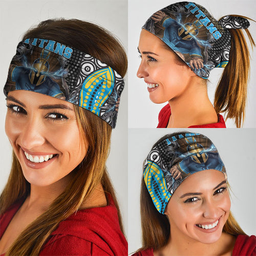 Gold Coast Titans Neck Gaiter The Scream of Lightning Eyes - Indigenous Dot Ripping Effect