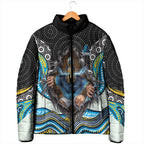 Gold Coast Titans Padded Jacket The Scream of Lightning Eyes - Indigenous Dot Ripping Effect