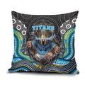 Gold Coast Titans Pillow Cover The Scream of Lightning Eyes - Indigenous Dot Ripping Effect