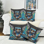 Gold Coast Titans Pillow Cover The Scream of Lightning Eyes - Indigenous Dot Ripping Effect