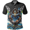 Gold Coast Titans Polo Shirt The Scream of Lightning Eyes - Indigenous Dot Ripping Effect