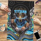 Gold Coast Titans Puzzle The Scream of Lightning Eyes - Indigenous Dot Ripping Effect