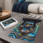 Gold Coast Titans Puzzle The Scream of Lightning Eyes - Indigenous Dot Ripping Effect