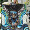 Gold Coast Titans Quilt The Scream of Lightning Eyes - Indigenous Dot Ripping Effect