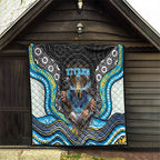 Gold Coast Titans Quilt The Scream of Lightning Eyes - Indigenous Dot Ripping Effect
