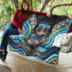 Gold Coast Titans Quilt The Scream of Lightning Eyes - Indigenous Dot Ripping Effect