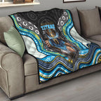 Gold Coast Titans Quilt The Scream of Lightning Eyes - Indigenous Dot Ripping Effect