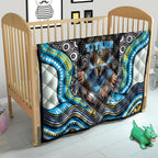 Gold Coast Titans Quilt The Scream of Lightning Eyes - Indigenous Dot Ripping Effect