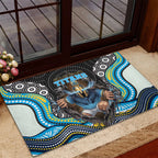 Gold Coast Titans Rubber Doormat The Scream of Lightning Eyes - Indigenous Dot Ripping Effect