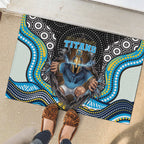 Gold Coast Titans Rubber Doormat The Scream of Lightning Eyes - Indigenous Dot Ripping Effect