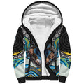 Gold Coast Titans Sherpa Hoodie The Scream of Lightning Eyes - Indigenous Dot Ripping Effect