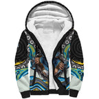 Gold Coast Titans Sherpa Hoodie The Scream of Lightning Eyes - Indigenous Dot Ripping Effect