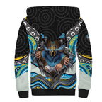 Gold Coast Titans Sherpa Hoodie The Scream of Lightning Eyes - Indigenous Dot Ripping Effect