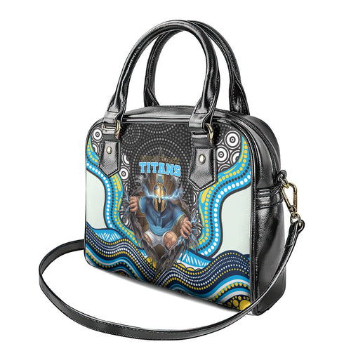 Gold Coast Titans Shoulder Handbag The Scream of Lightning Eyes - Indigenous Dot Ripping Effect