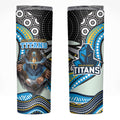 Gold Coast Titans Skinny Tumbler The Scream of Lightning Eyes - Indigenous Dot Ripping Effect