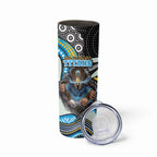 Gold Coast Titans Skinny Tumbler The Scream of Lightning Eyes - Indigenous Dot Ripping Effect