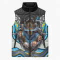 Gold Coast Titans Sleeveless Puffer Jacket The Scream of Lightning Eyes - Indigenous Dot Ripping Effect